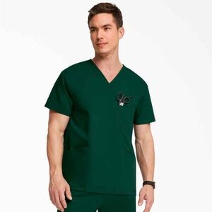 🐠NWT DICKIES MEN’S GREEN EDS SIGNATURE SCRUB TOP SIZE 3XL🐠